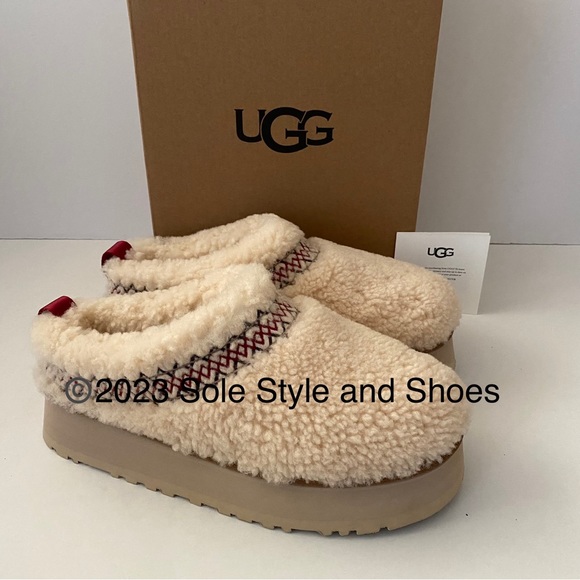 UGG Tazz UGG Braid Slippers Natural 9 New in Box - Picture 1 of 16